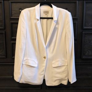 Ann Taylor Loft white blazer